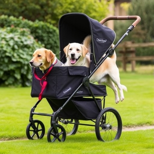 Dog pushchair for large dogs