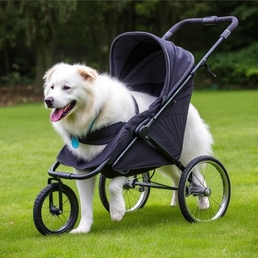 Dog pushchair for large dogs