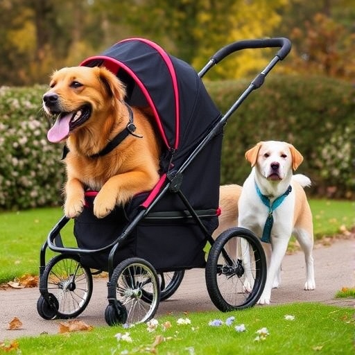 Dog pushchair for large dogs